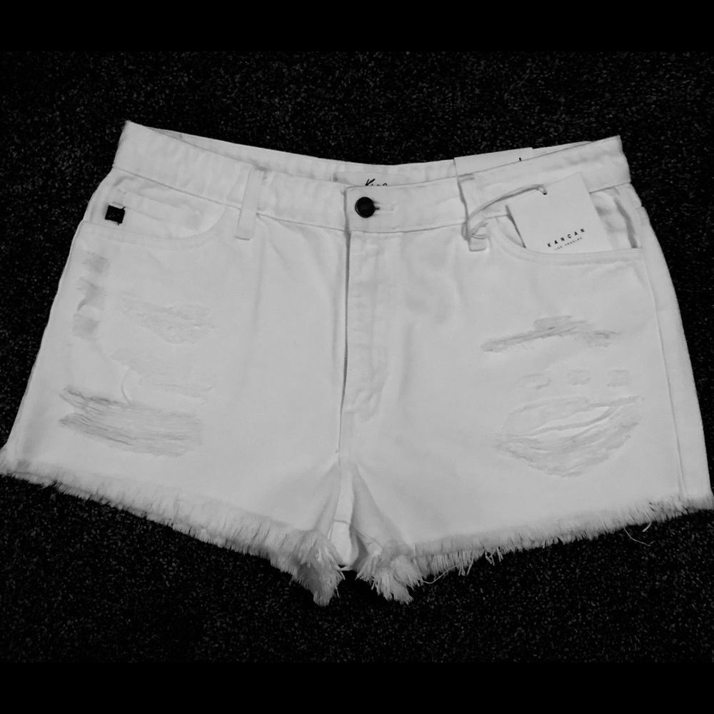 KanCan NWT High Rise White Shorts Size L